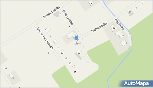 Radzewo, Biebrzańska, 10, mapa Radzewo