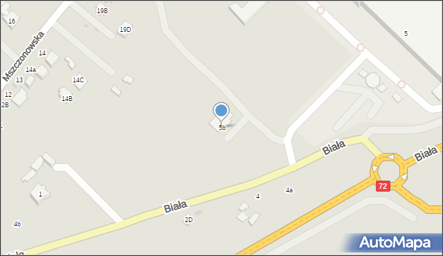 Rawa Mazowiecka, Biała, 5b, mapa Rawa Mazowiecka