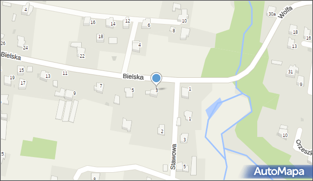 Roczyny, Bielska, 3, mapa Roczyny