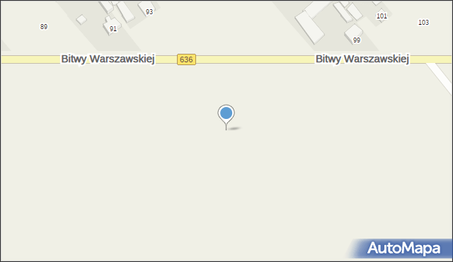 Roszczep, Bitwy Warszawskiej, 110, mapa Roszczep