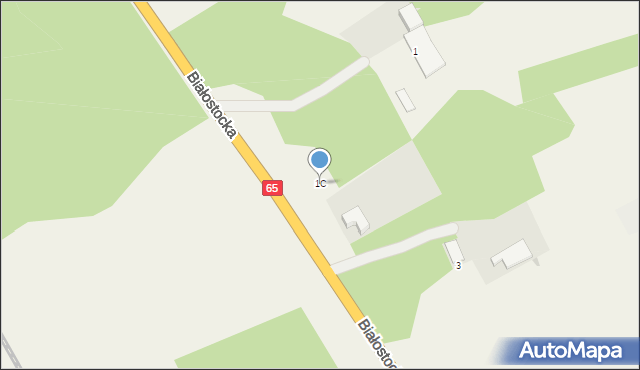 Ruda, Białostocka, 1C, mapa Ruda