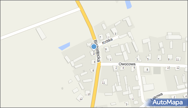 Ruda, Białostocka, 4, mapa Ruda