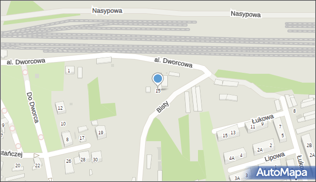 Ruda Śląska, Bisty Stanisława, ks., 15, mapa Rudy Śląskiej