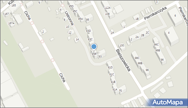 Ruda Śląska, Bielszowicka, 93A, mapa Rudy Śląskiej