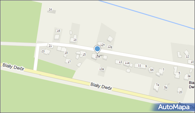Rudy, Biały Dwór, 15a, mapa Rudy