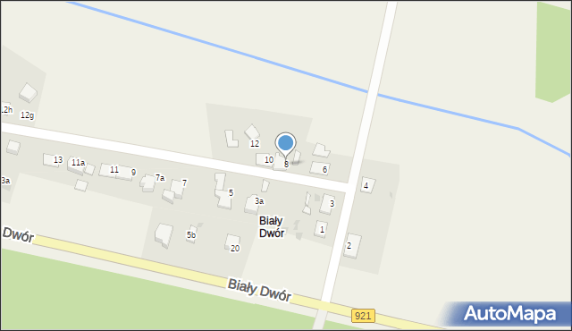 Rudy, Biały Dwór, 8, mapa Rudy