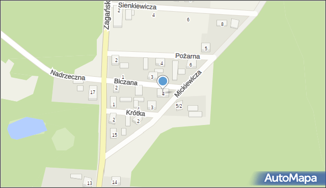 Ruszów, Biczana, 4, mapa Ruszów