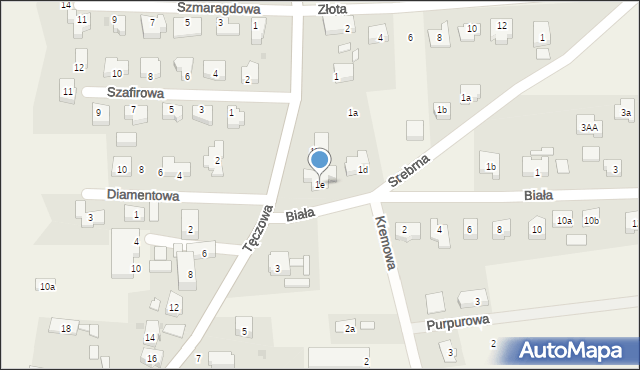 Ruszowice, Biała, 1e, mapa Ruszowice