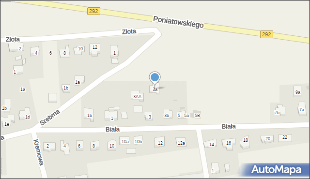 Ruszowice, Biała, 3a, mapa Ruszowice