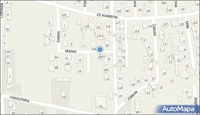 Rybie, Białobrzeska, 10C, mapa Rybie