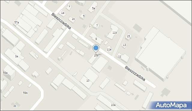 Rzeszów, Bieszczadzka, 10b, mapa Rzeszów