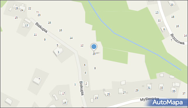 Siepraw, Biskupia, 10, mapa Siepraw