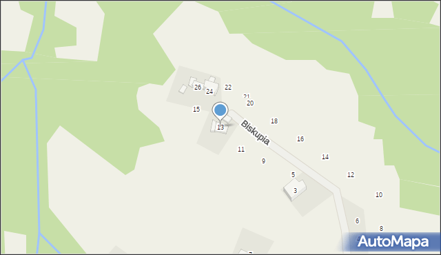 Siepraw, Biskupia, 13, mapa Siepraw