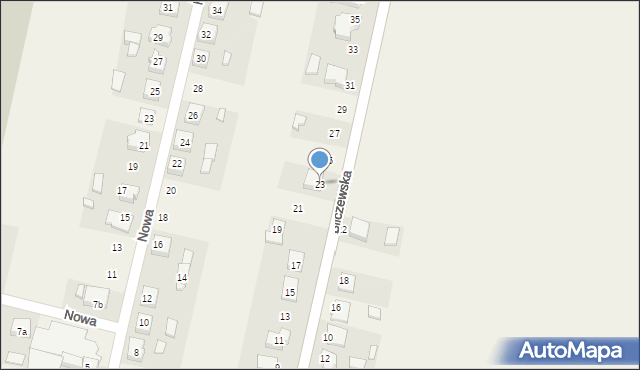 Sieroszewice, Bilczewska, 23, mapa Sieroszewice