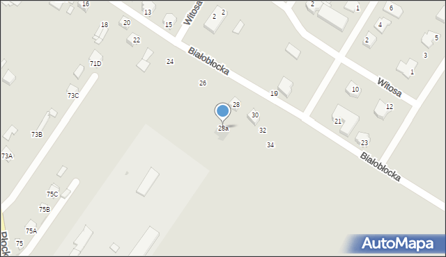 Sierpc, Białobłocka, 28a, mapa Sierpc