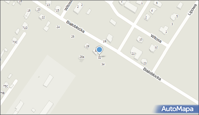 Sierpc, Białobłocka, 32, mapa Sierpc