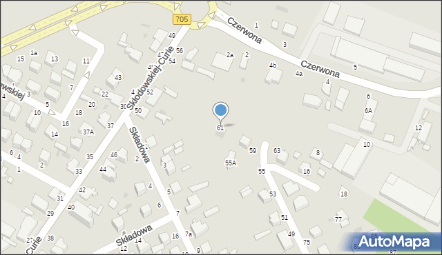 Skierniewice, Bielańska, 61, mapa Skierniewic