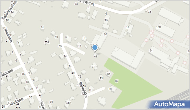 Skierniewice, Bielańska, 67, mapa Skierniewic