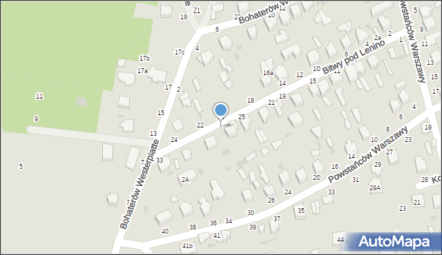 Skierniewice, Bitwy pod Lenino, 27, mapa Skierniewic