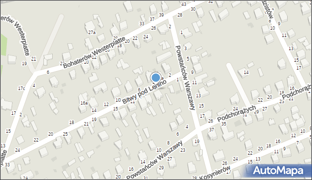 Skierniewice, Bitwy pod Lenino, 5, mapa Skierniewic