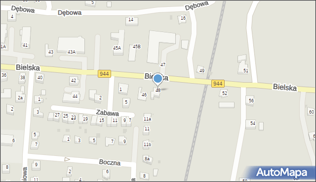 Skoczów, Bielska, 48, mapa Skoczów