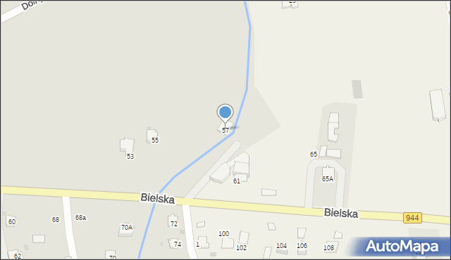 Skoczów, Bielska, 57, mapa Skoczów