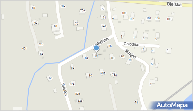 Skoczów, Bielska, 76, mapa Skoczów