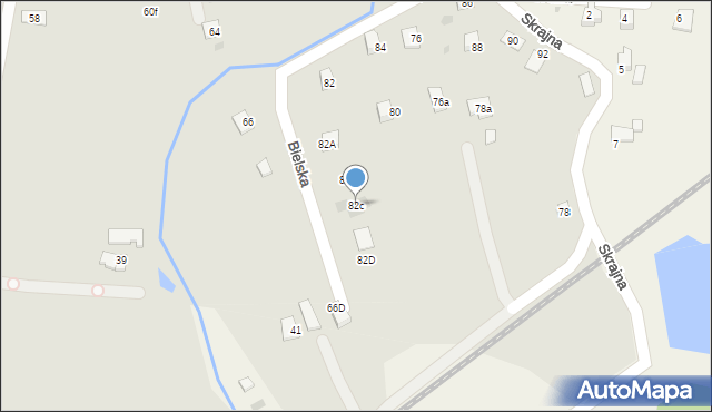 Skoczów, Bielska, 82c, mapa Skoczów