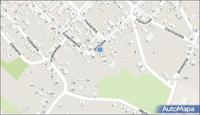 Sławków, Biskupia, 21, mapa Sławków