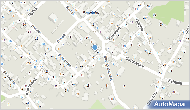 Sławków, Biskupia, 4, mapa Sławków