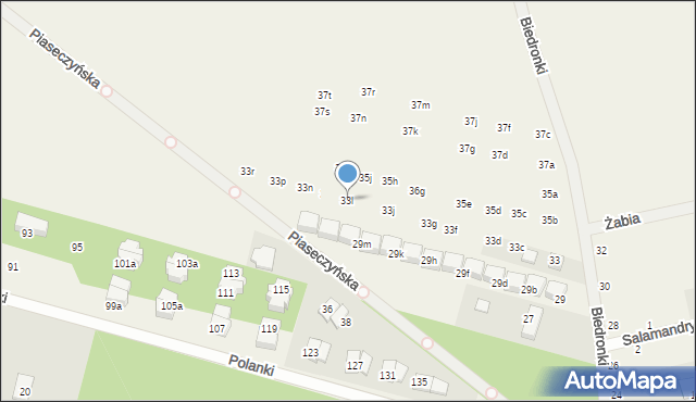 Słomin, Biedronki, 33l, mapa Słomin