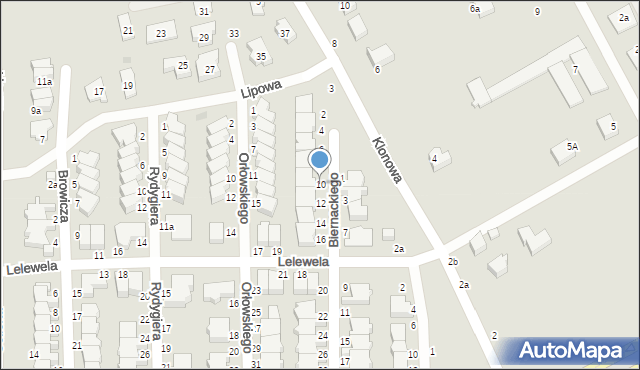 Słupsk, Biernackiego Edmunda, dr., 10, mapa Słupska