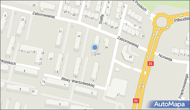Słupsk, Bitwy Warszawskiej, 2, mapa Słupska