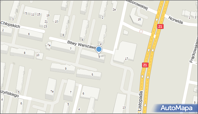 Słupsk, Bitwy Warszawskiej, 3, mapa Słupska