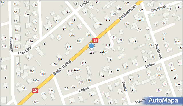 Sokółka, Białostocka, 115, mapa Sokółka