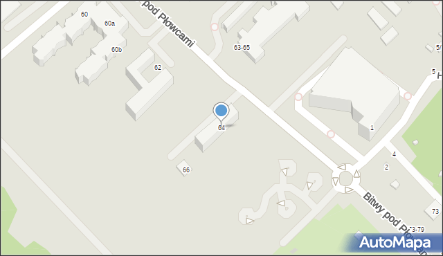 Sopot, Bitwy pod Płowcami, 64, mapa Sopotu