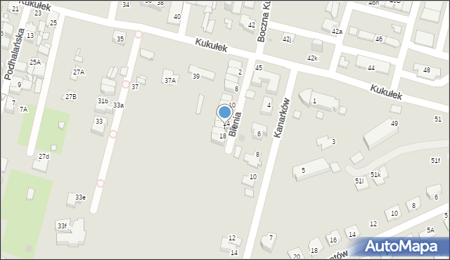 Sosnowiec, Bienia Aleksego, 16, mapa Sosnowca