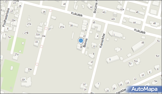 Sosnowiec, Bienia Aleksego, 18, mapa Sosnowca