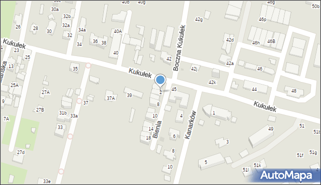 Sosnowiec, Bienia Aleksego, 2, mapa Sosnowca