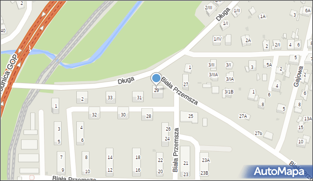 Sosnowiec, Biała Przemsza, 29, mapa Sosnowca