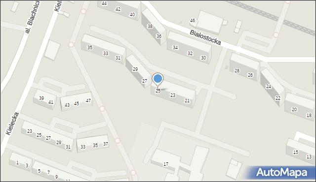 Sosnowiec, Białostocka, 25, mapa Sosnowca