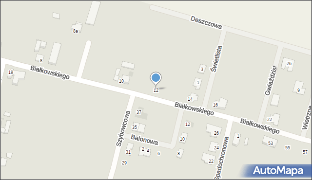 Środa Wielkopolska, Białkowskiego, 12, mapa Środa Wielkopolska