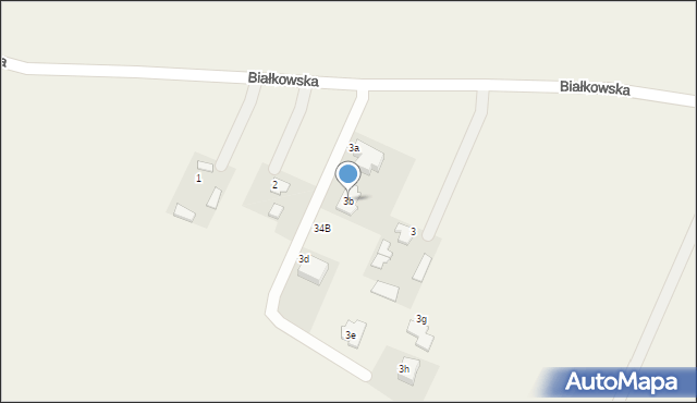 Stare Gulczewo, Białkowska, 3b, mapa Stare Gulczewo