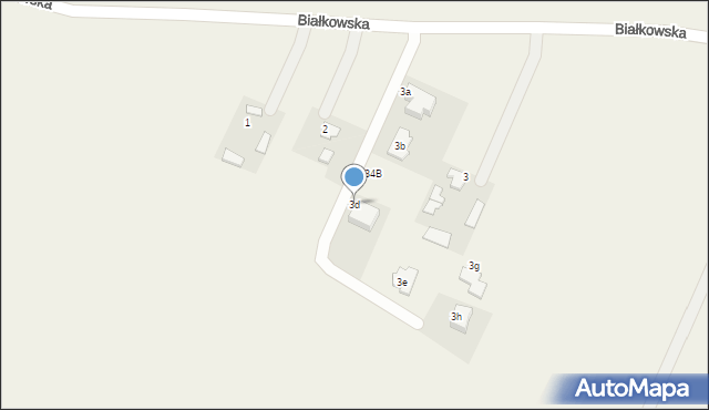 Stare Gulczewo, Białkowska, 3d, mapa Stare Gulczewo