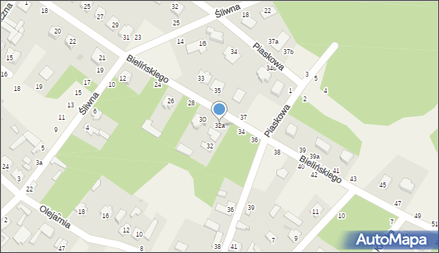 Stężyca, Bielińskiego Edwarda, ks. prał., 32a, mapa Stężyca