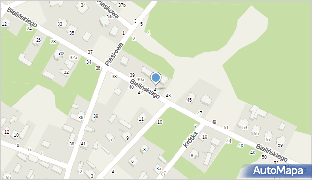 Stężyca, Bielińskiego Edwarda, ks. prał., 41, mapa Stężyca