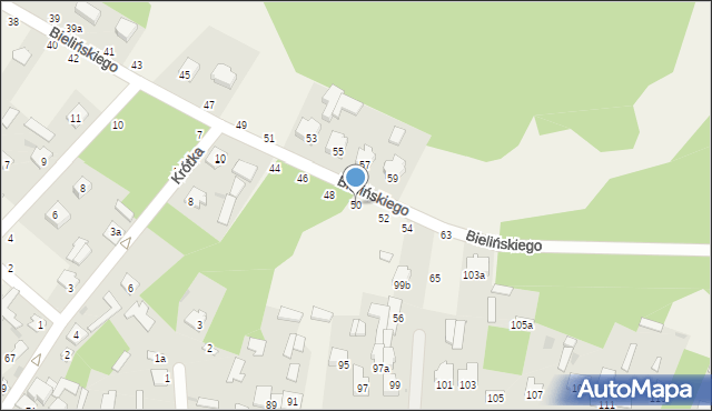 Stężyca, Bielińskiego Edwarda, ks. prał., 50, mapa Stężyca