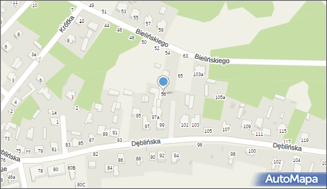 Stężyca, Bielińskiego Edwarda, ks. prał., 56, mapa Stężyca