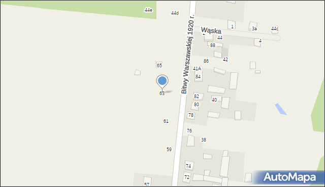 Strachów, Bitwy Warszawskiej 1920 r., 63, mapa Strachów