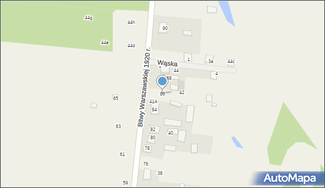 Strachów, Bitwy Warszawskiej 1920 r., 86, mapa Strachów